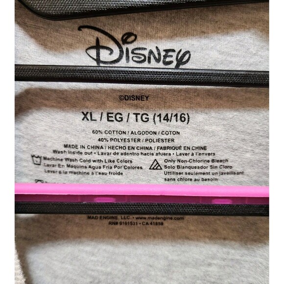 DISNEY WOMANS XL 14/16 GRAY TEE MICKEY MOUSE SKETCH ART DRAWING CLASSIC CARTOON - Picture 7 of 10